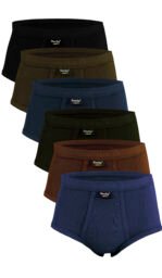 Men’s Rib-60 Brief Multicolor Pack of 6