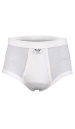 Men's Rib-60 Brief White