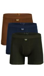 Men’s Rib-60 Boxer Shorts Multicolor Pack of 3