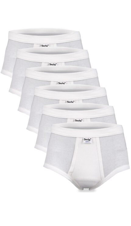rib brief white pack of 6
