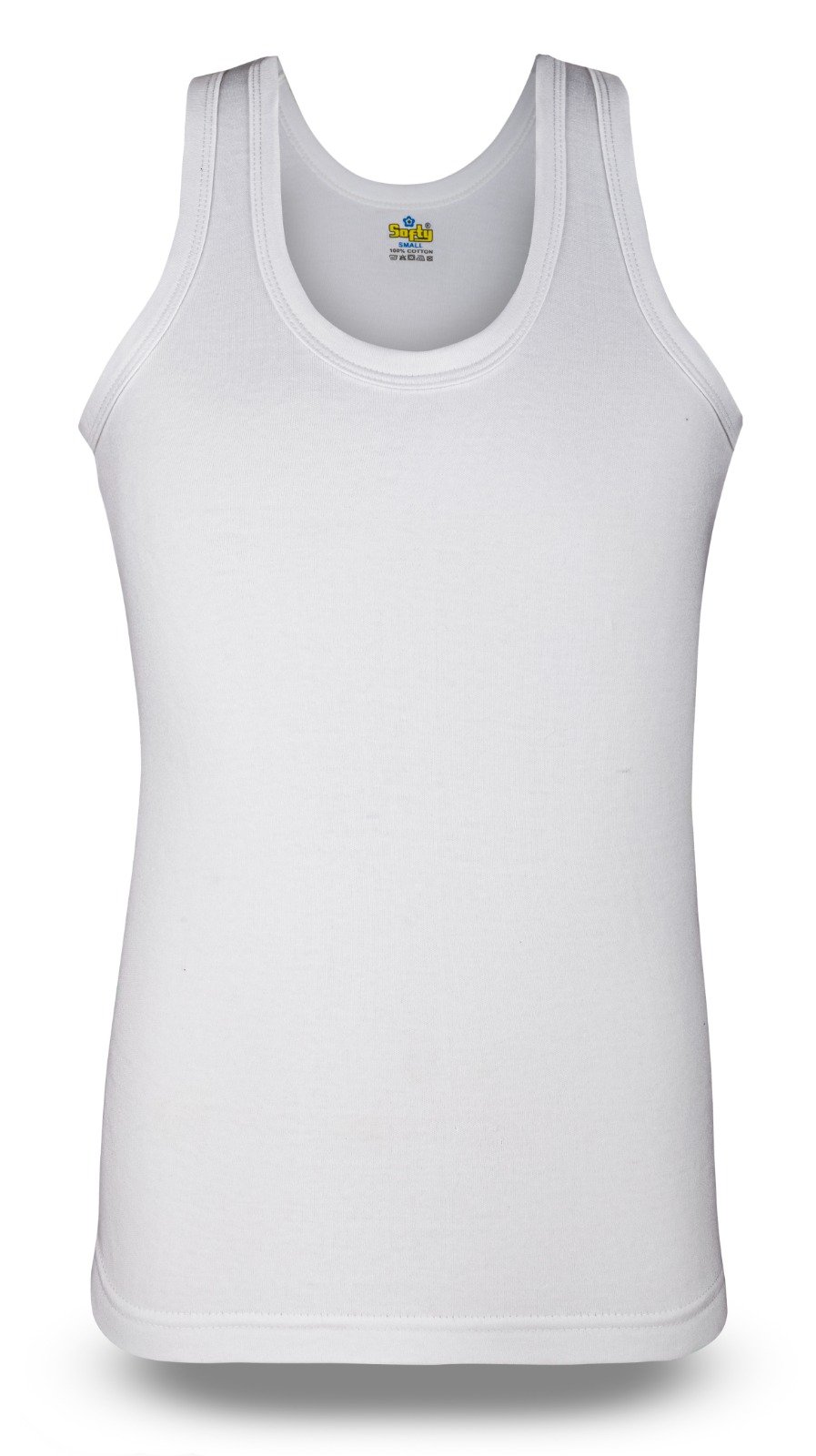 Diamond Sando White Men's Summer King Vest Sleeveless - Image 1