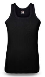 Men's Rib-60 Vest Sleeveless (Black) (Pack of 6) - Image 2