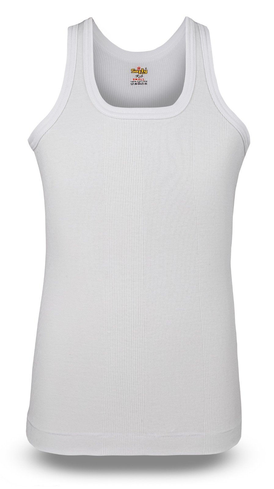 Rib Sando White Men's Rib-60 Vest Sleeveless white - Image 1