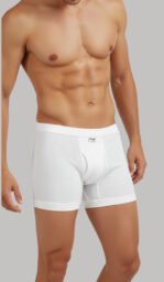 Men’s Rib-60 Boxer Shorts White - Image 2