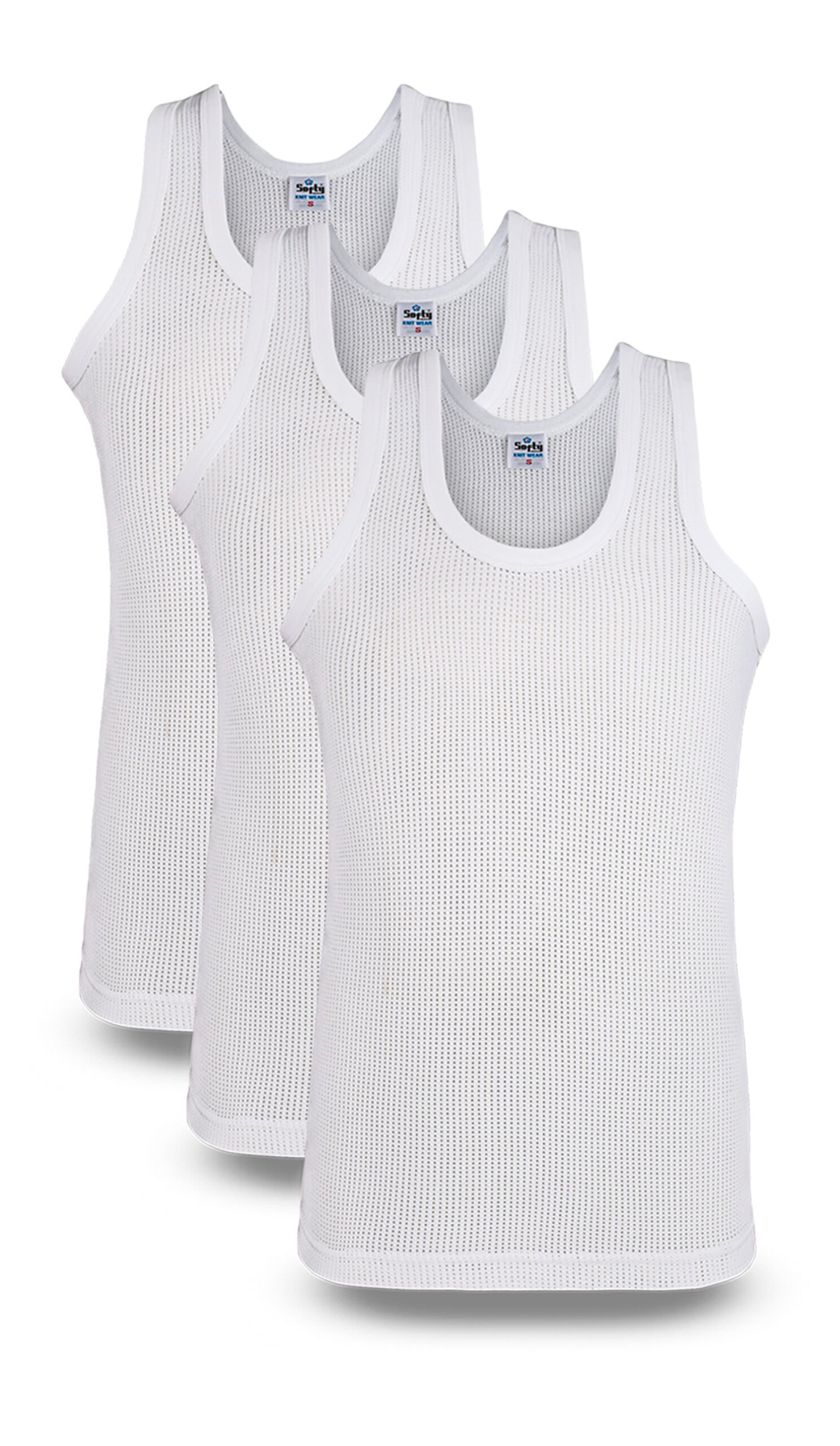 Summer Super-JAli Vest Sleeveless 3 pack Men Summer Super-JAli Vest Sleeveless 3 pack Softy knitwear
