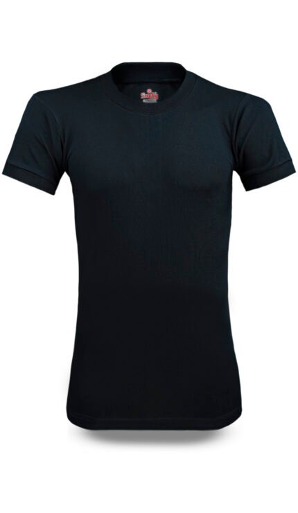 Men’s Winter Diamond Round Neck Undershirt Half Sleeves (Black) Softyknitwear