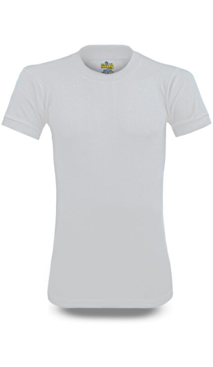 Men’s Winter Diamond Round Neck Undershirt Half Sleeves (White) Softykniwear