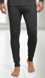 Men’s Soft-Velvet Fleece Warmer Bottom Long Drawer(Cream+Black) - Image 2