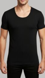 Men's Summer King Vest Half Sleeves (Black) - Image 2