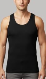 Men's Summer King Vest Sleeveless (Black) - Image 2