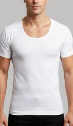 Men's Summer King Vest Half Sleeves (White) - Image 2