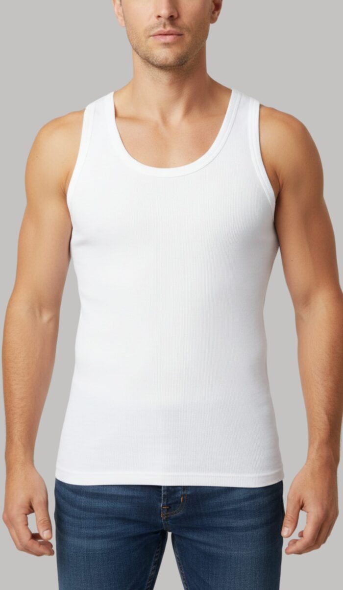 Men’s Winter Diamond Interlock Vest Sleeveless - Image 2