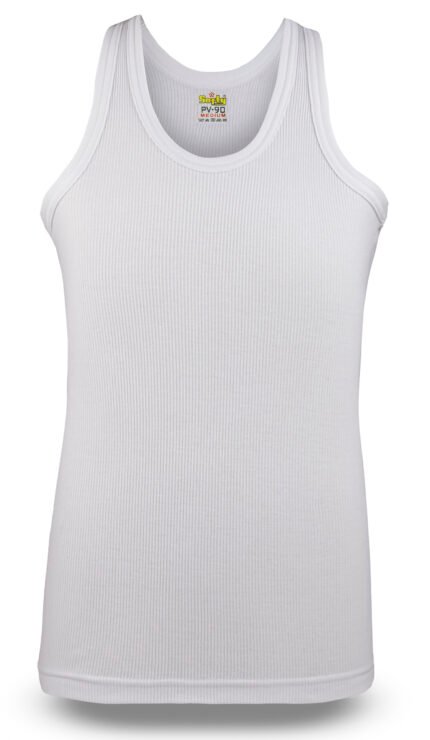 Men’s Rib PV-90 Softy rib vest sleeveless men vest white sleeveless
