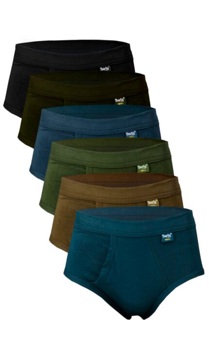 Men’s Summer CK-5 Brief Pack of 6 (Multicolour) SoftyKnitwear