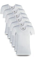 Men's Summer King Vest Half Sleeves (white) (Pack of 6)