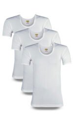 Men’s Summer Marco Vest Half Sleeves (White) (Pack of 3)