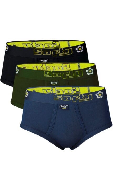 Men’s Winter Diamond Brief Pack of 3(Multicolour) Softyknitwear