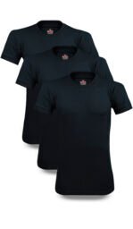 Men’s Winter Diamond Round Neck Undershirt Half Sleeves (Black) (3 Pack) Softyknitwear