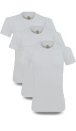 Men’s Winter Diamond Round Neck Undershirt Half Sleeves (White) (3 Pack) Softyknitwear
