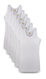 Men’s Rib (PV-90) Vest Sleeveless (white) (Pack of 6)