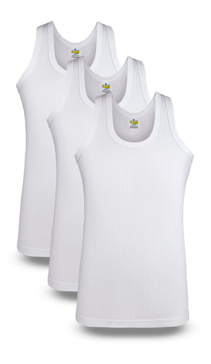 Men’s Winter Stylish Vest Sleeveless (White) (Pack of 3)