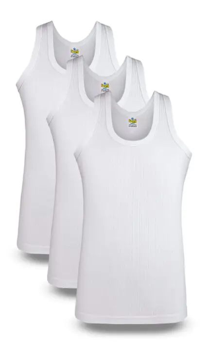 Men’s Winter Stylish Vest Sleeveless (White) (Pack of 3)