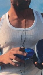 Men’s Rib PV-90 Softy rib vest sleeveless men vest white sleeveless